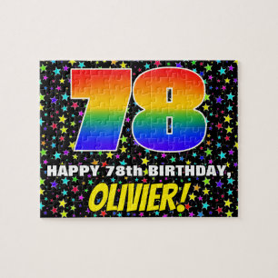 Puzzle 78e anniversaire — Amusant, Motif de terrain étoil
