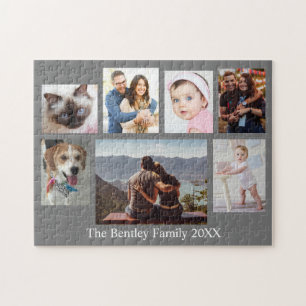 Puzzle 7 Photos de famille, do-it-yourself Nom et Année,