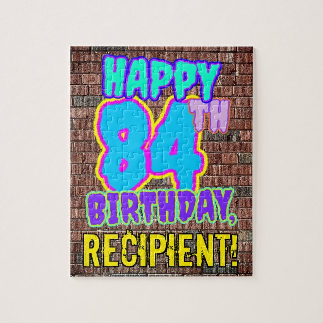 Puzzle 84e anniversaire ~ Amusant, Graffiti urbain inspir (Vertical)