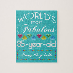 Puzzle 85th Anniversaire la plupart de turquoise colorée