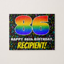 86e anniversaire — Symboles de musique amusants et
