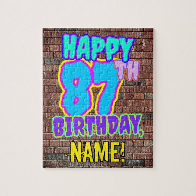 Puzzle 87e anniversaire ~ Amusant, Graffiti urbain inspir (Vertical)