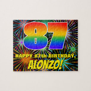 Puzzle 87e anniversaire : Feu d'artifice festif amusant e