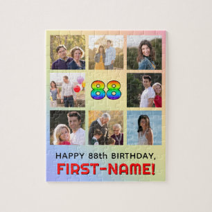Puzzle 88e anniversaire : Arc en ciel amusant #, Nom pers