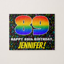 89e anniversaire — Symboles de musique amusante et