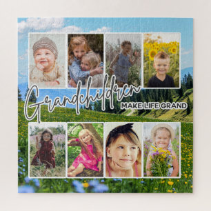 Puzzle 8 Photo "Les petits-enfants font la vie grand"