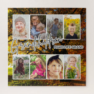 Puzzle 8 Photo "Les petits-enfants font la vie grand"