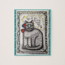 Puzzle 8x10" 110pc OU 11x14" 252pc "de chat"