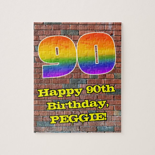 Puzzle 90e anniversaire : Arc en ciel inspiré par les gra (Vertical)