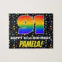 91e anniversaire — Amusant, Motif de terrain étoil