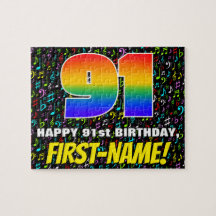 91e anniversaire — Symboles de musique amusante et