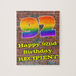 Puzzle 92e anniversaire : Arc en ciel inspiré par les gra