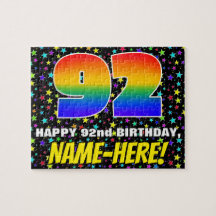 92e anniversaire — Motif de terrain amusant et col