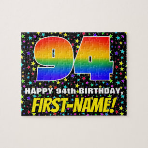 Puzzle 94e anniversaire — Amusant, Motif de terrain étoil
