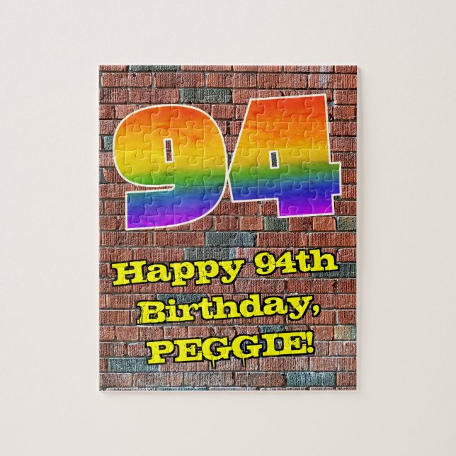 Puzzle 94e anniversaire : Arc en ciel inspiré par les gra (Vertical)
