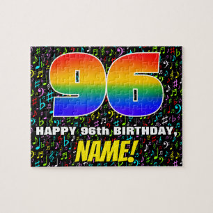 Puzzle 96e anniversaire — Symboles musicaux amusants et c