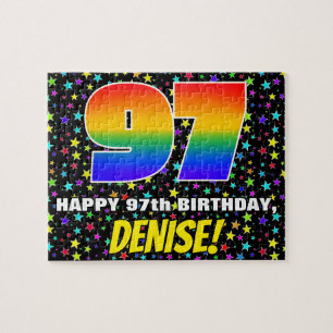 Puzzle 97e anniversaire — Amusant, Motif de terrain étoil