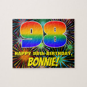 Puzzle 98e anniversaire : Feu d'artifice festif amusant e