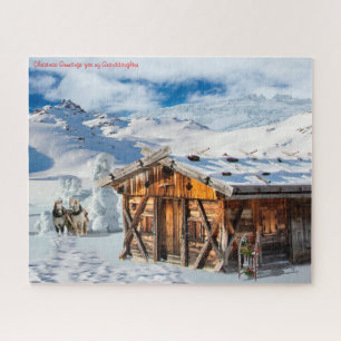Puzzle A Christmas Gift for My Granddaughter. Jigsaw Puzz