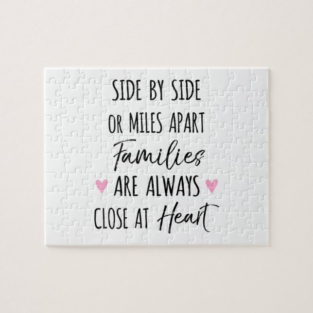 Puzzle À côté ou à Miles Apart Families are Close at Hear (Horizontal)