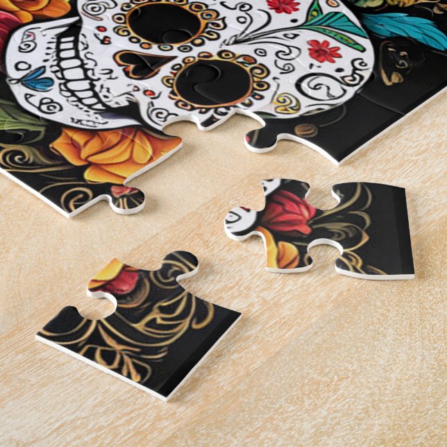 Puzzle à crâne de sucre - Día de Muertos Cadeau (Côté)