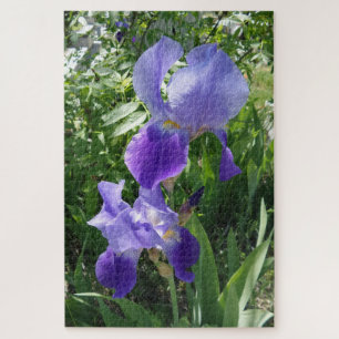 Puzzle à fleurs violettes