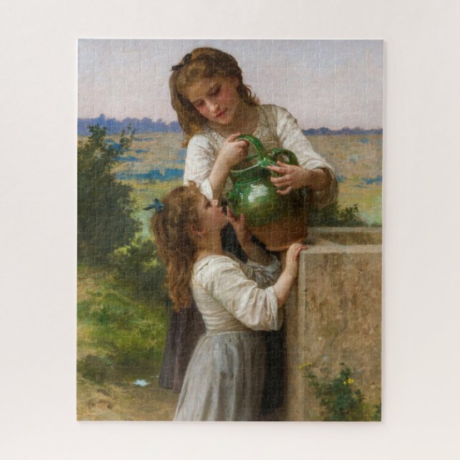 Puzzle À la fontaine par William Adolphe Bouguereau (Vertical)