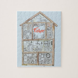 Puzzle à la maison personnalisé de coeur