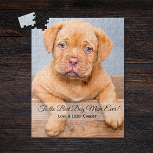 Puzzle À la meilleure maman de chien jamais photo personn