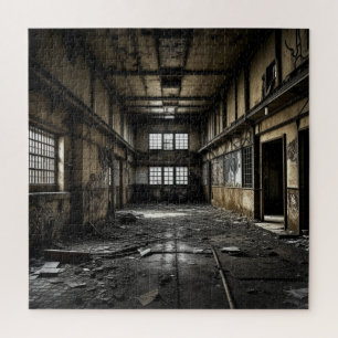 Puzzle À l'intérieur d'une gare abandonnée 