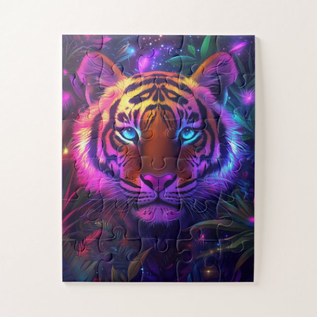 Puzzle A psychedelic tiger (Vertical)