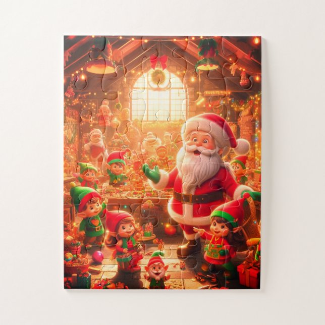 Puzzle A Sample of Some of His Toys - Santa on a Holiday  (Vertical)