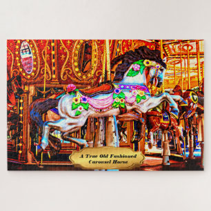 Puzzle A True Old Fashioned Carousel Horse 1014 Pieces