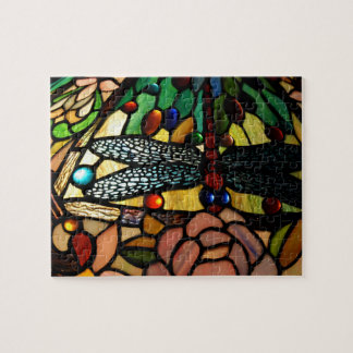 Puzzle Abat-jour en verre de souillure de fin de Tiffany