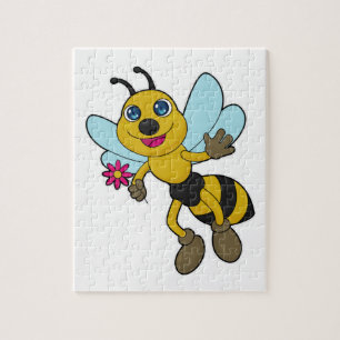 Puzzle Abeille avec Fleur