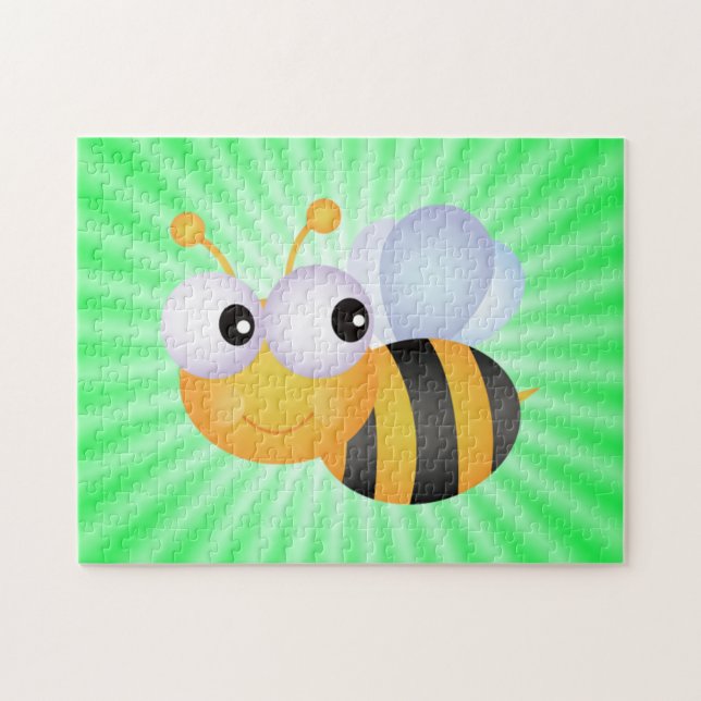 Puzzle Abeille mignonne ; vert (Horizontal)