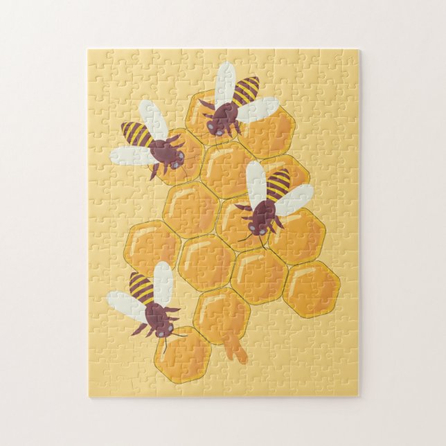 Puzzle Abeilles de miel et conception de peigne de miel (Vertical)