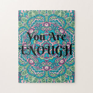 Puzzle Abstrait Boho Mandala Vous Êtes Assez Affirmation