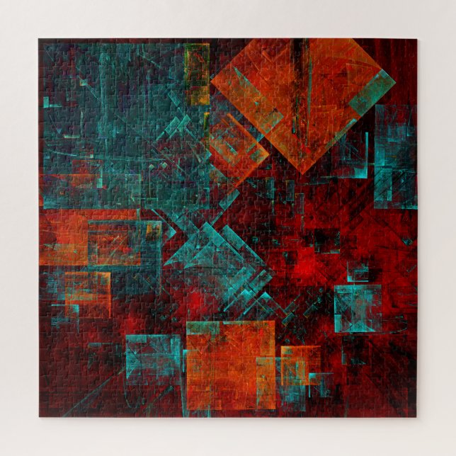 Puzzle Abstrait Cool coloré moderne Motif artistique (Vertical)