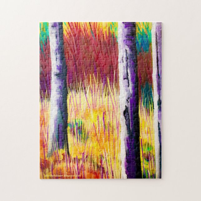 Puzzle Abstrait d'Aspen Automne (Vertical)