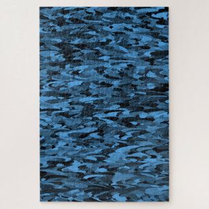 Puzzle Abstrait Motif bleu noir