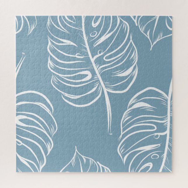 Puzzle Abstraite Feuille Tropicale : Verdure transparente (Vertical)