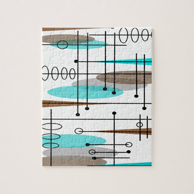 Puzzle Abstraite moderne de l'ère atomique du milieu du s (Vertical)