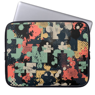 Puzzle Abstrakt: Kreativ Vintag nahtlos. Laptopschutzhülle
