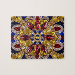 Puzzle abstrakt modernes Design Kolumbien Farben
