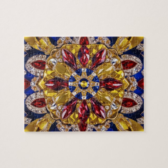 Puzzle abstrakt modernes Design Kolumbien Farben (Horizontal)