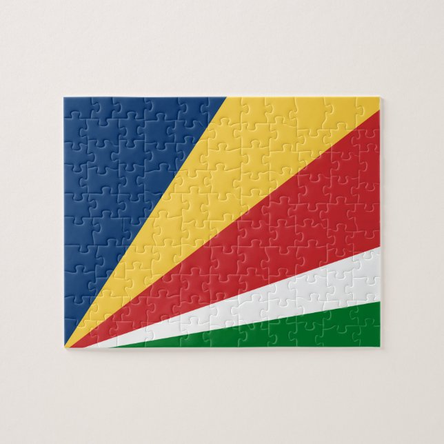 Puzzle abstrakt modernes Design Seychellen Farben (Horizontal)