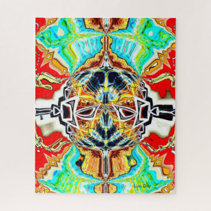 Puzzle abstrakt Red Explosion