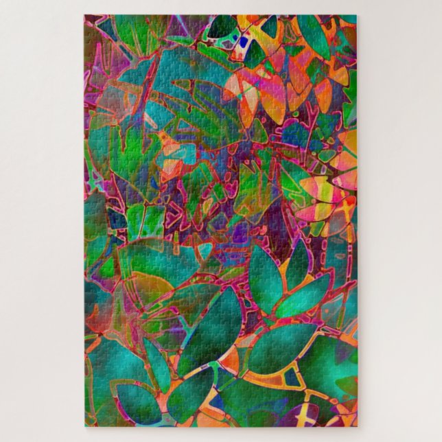 Puzzle Abstrakt verklebtes Glas (Vertikal)