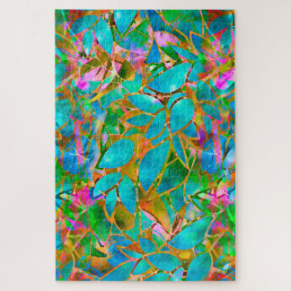 Puzzle Abstrakt verklebtes Glas